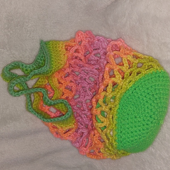 SM Lime Reversable Rainbow Shopping Bag - Picture 5 of 6